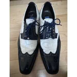 Mens Giorgio brutini 210513 Leather Navy And White Wingtip